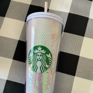 24oz glitter pink Starbucks cup ✨